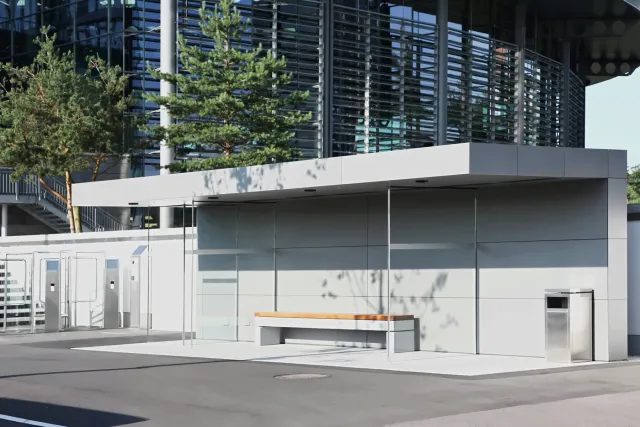 Autostadt Wolfsburg shuttle shelter 01